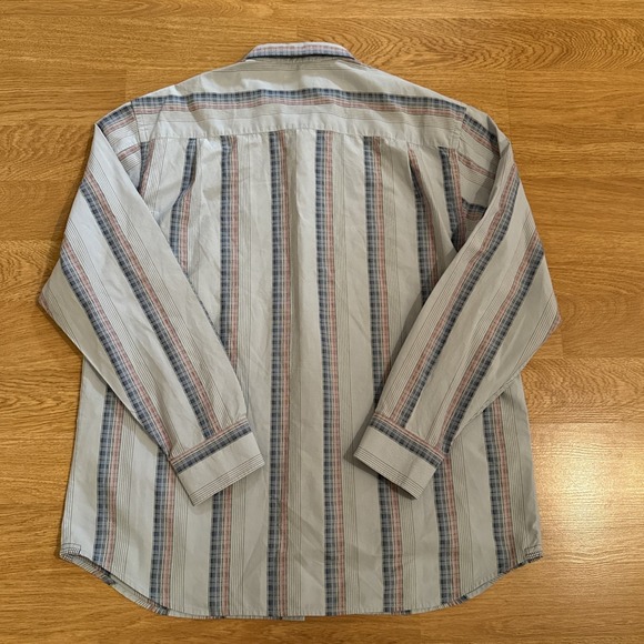 Tommy‎ Bahama Shirt Men's XL Multicolor Striped Cotton/ Silk Blend Beach Preppy - Picture 3 of 6